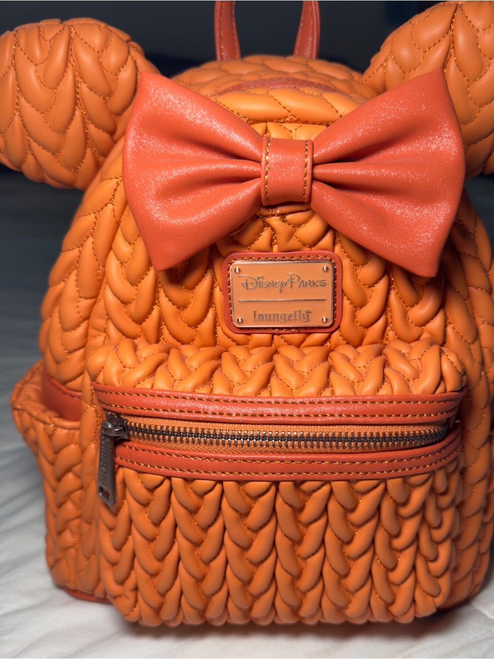 Disney Pumpkin Spice Scented Minnie Ear Backpack (NEW WITHOUT TAGS) - Picture 1 of 10